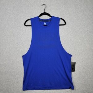 Under Armour Project Rock Iron‎ Paradise Muscle Tank Shirt Men's Large Dark Blue